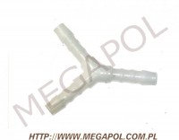 AKCESORIA - Trójniki -  - Trójnik  6/6/6mm/Y/biały plastikowy