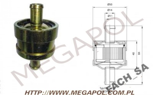 FILTRY DO LPG - Filtry Fazy Lotnej  -  - FFL Fach/14/14
