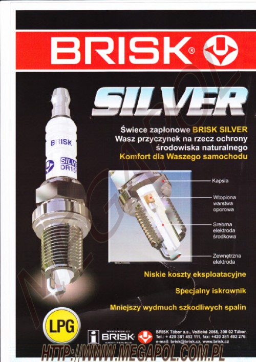 ŚWIECE ZAPŁONOWE - BRISK Silver -  - Swieca LR17YS Brisk Silver lpg/cng