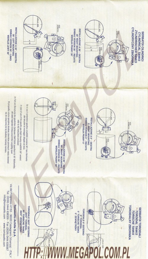 WIELOZAWORY  - Toroidalny H-180/190 -  - 180/190mm/8mm//30 stopni/extra (komplet)