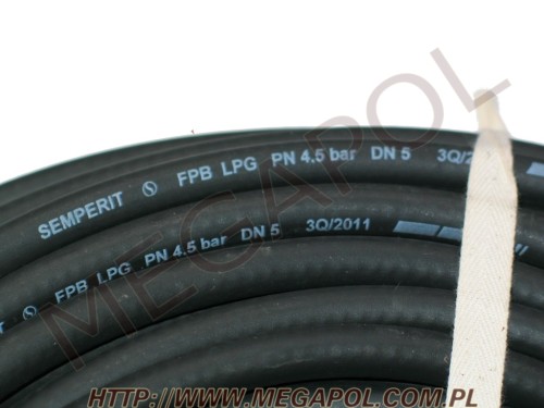 PRZEWODY DO LPG - Węże do lpg -  - Wąż  5mm do lpg/cng 4.5bar Semperit 50m/krążek