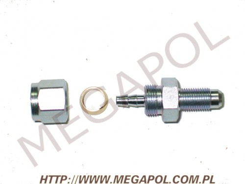 AKCESORIA - Złączki rury PCV -  - 3.Złączka prosta rury PCV6mm/M10x1mm