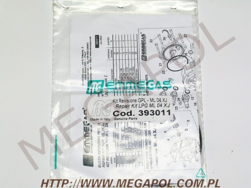 MEMBRANY REDUKTORA - Do sekwencji -  - EMMEGAS ML-04 /oryginał