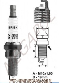 ŚWIECE ZAPŁONOWE -  - Swieca AR14YS Brisk/10x1mm lpg/cng