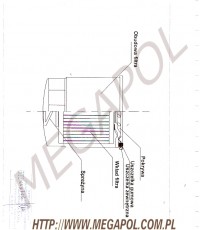 POMPY - Do układu LPG -  - Filtr do pompy 18bar (H78/74/20x1.5mm) srebrny