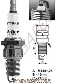 ŚWIECE ZAPŁONOWE - BRISK A-Line -  - LR15YCY -1 Brisk A-Line 10 / 1.1mm jedna elektroda