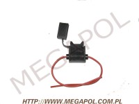 ELEKTRYKA - Bezpieczniki -  - Oprawa bezpiecznika z kablami 44x28x10/0.75mm/czerwona
