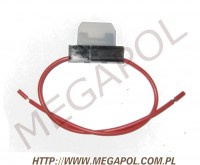 ELEKTRYKA - Bezpieczniki -  - Oprawa bezpiecznika z kablami 37x27x8/1.5mm/czerwona