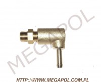 AKCESORIA - Doloty gazu -  - Złączka kątowa w kolektor 10x1/Cu6/90st/6mm