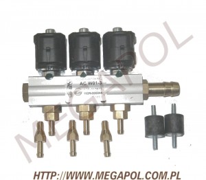 WTRYSKIWACZE - 3-cylindrowe - AC W01-3cyl.2ohm/normal/srebrna