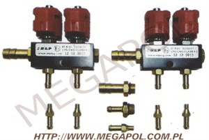WTRYSKIWACZE - 4-cylindrowe - NP Valtek type 2x2cyl wtryskiwacze gazu(Injector Rail-Valtek Type)
