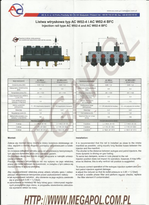 WTRYSKIWACZE - 4-cylindrowe -  - AC W02-4cyl. WGM2240AH (E8)67R017064