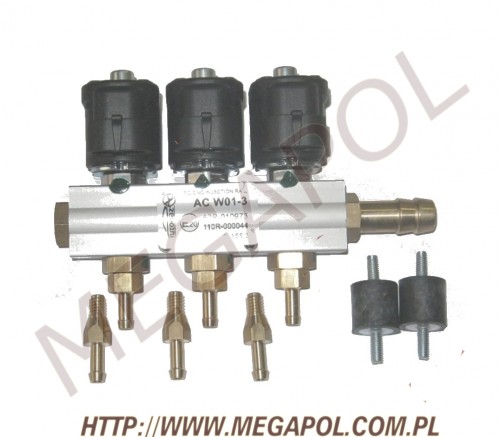 WTRYSKIWACZE - 3-cylindrowe -  - AC W01-3cyl.2ohm/normal/srebrna