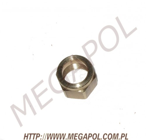 AKCESORIA - Nakrętki -  - Nakrętka baryłki do rury PCV 6/M16x1mm/12/Faro/mosiądz