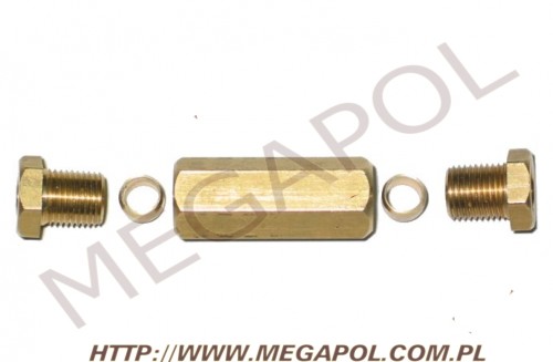 AKCESORIA - Łączniki -  - Złączka rury miedzianej 10mm/8mm (gwint 14x1mm/12x1mm)