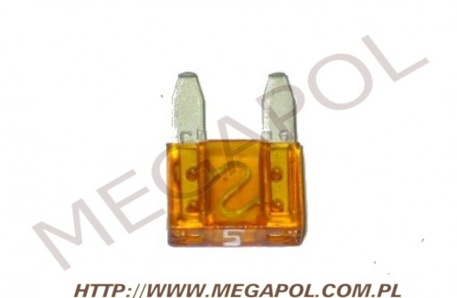 ELEKTRYKA - Bezpieczniki -  - Bezpiecznik nożowy mini 5 A - 10 sztuk