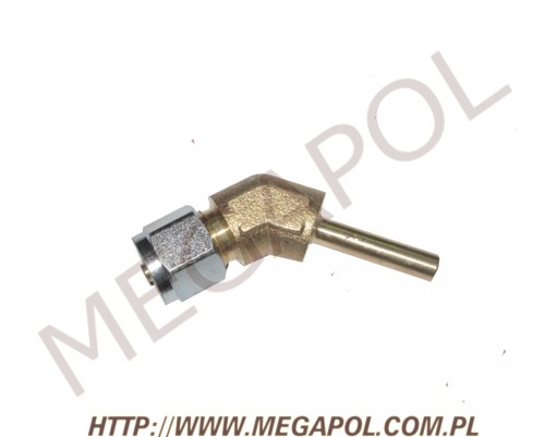 AKCESORIA - Złączki rury PCV -  - 2.Złączka kątowa rury PCV6mm/Cu6mm/135 stopni