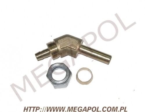 AKCESORIA - Złączki rury PCV -  - 2.Złączka kątowa rury PCV8mm/Cu8mm/135 stopni
