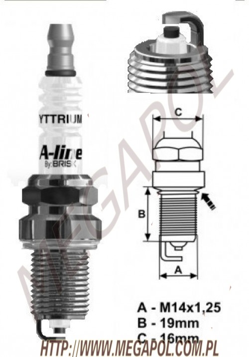 ŚWIECE ZAPŁONOWE - BRISK A-Line -  - DR14YCY-1 Brisk A-Line 34 / jedna elektroda