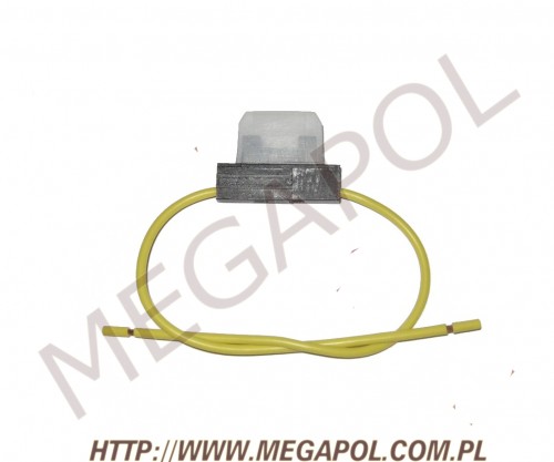 ELEKTRYKA - Bezpieczniki -  - Oprawa bezpiecznika z kablami 37x27x8/1.5mm/żółta