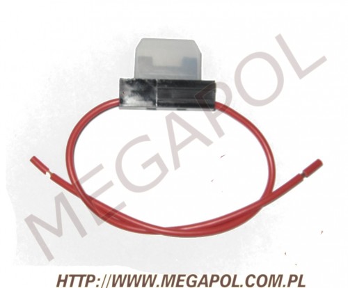 ELEKTRYKA - Bezpieczniki -  - Oprawa bezpiecznika z kablami 37x27x8/1.5mm/czerwona