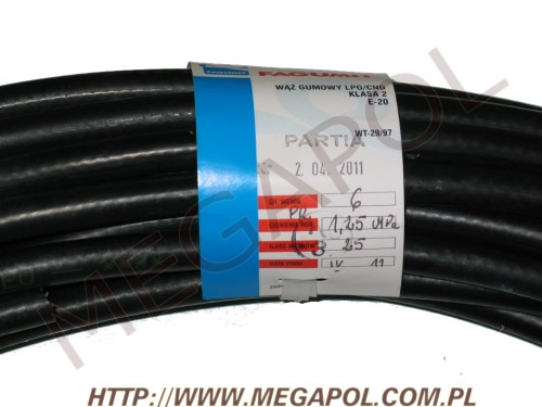 PRZEWODY DO LPG - Węże do butli 11kg -  -  Wąż do butli lpg 11kg/2.0m/12bar Fagumit