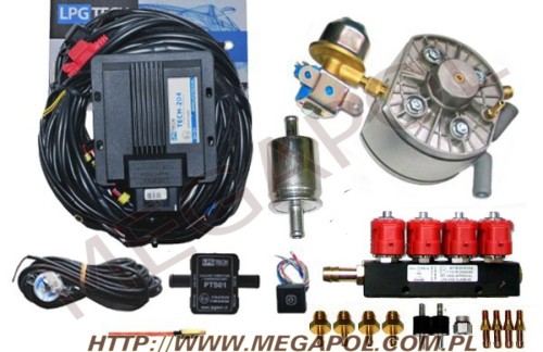 WTRYSKI LPGTECH - Tech 204 -  - 3.Wtrysk TECH 204 / Silver / Valtek 3ohm   4cyl.