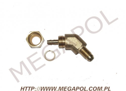 AKCESORIA - Złączki rury PCV -  - Złączka kątowa rury PCV6mm/10x1/Cu/135st