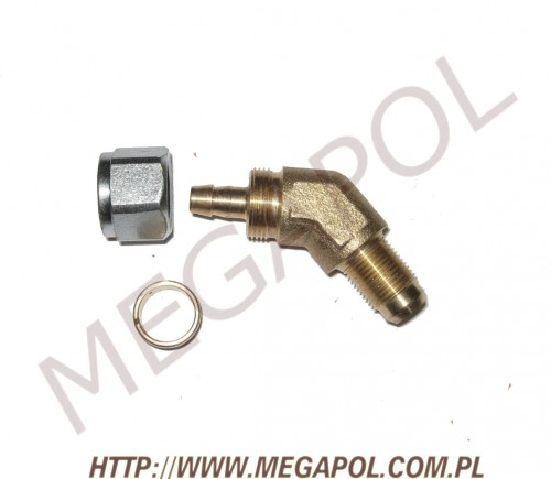 AKCESORIA - Złączki rury PCV -  - Złączka kątowa rury PCV8mm/12x1-Cu/135 stopni