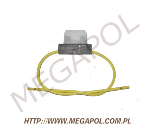 ELEKTRYKA - Bezpieczniki - Oprawa bezpiecznika z kablami 37x27x8/1.5mm/żółta