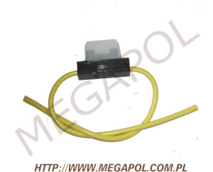 ELEKTRYKA - Bezpieczniki - Oprawa bezpiecznika z kablami 37x27x8/2.5mm/żółta