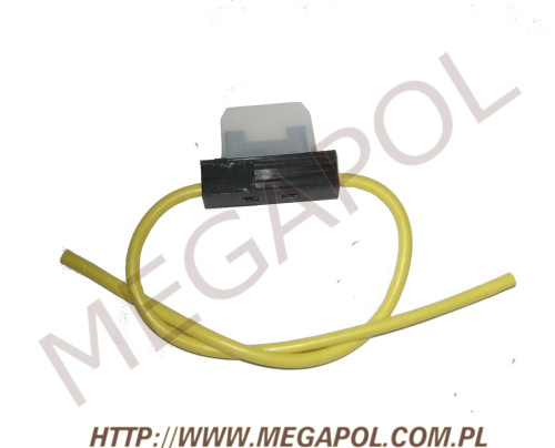 ELEKTRYKA - Bezpieczniki -  - Oprawa bezpiecznika z kablami 37x27x8/2.5mm/żółta