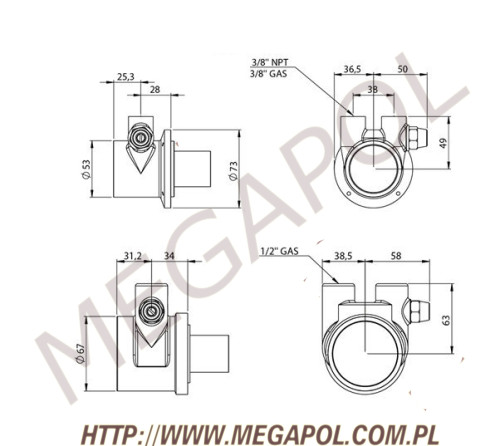 POMPY - Do układu LPG -  - Pompa 18bar/500L/magnetyczna